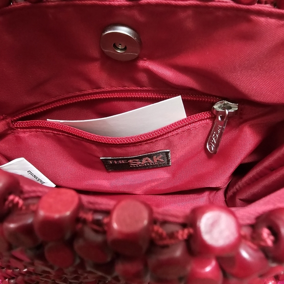 NWT THE SAK RED BEADED PURSE - Picture 4 of 7